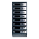 Mailbox for 8 apartments (YP-08-D anthracite stainless steel)