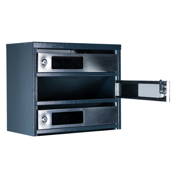 Mailbox for 8 apartments (YP-08-D anthracite stainless steel)