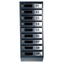 Mailbox for 9 apartments (YP-09-D anthracite stainless steel)