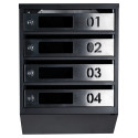 Mailbox for 4 apartments (YP-04-D black stainless steel)