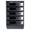 Mailbox for 5 apartments (YP-05-D black stainless steel)