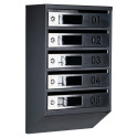 Mailbox for 5 apartments (YP-05-D black stainless steel)