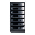 Mailbox for 7 apartments (YP-07-D black stainless steel)