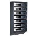 Mailbox for 7 apartments (YP-07-D black stainless steel)