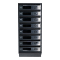Mailbox for 8 apartments (YP-08-D black stainless steel)
