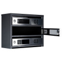 Mailbox for 9 apartments (YP-09-D black stainless steel)