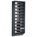 Mailbox for 10 apartments (YP-10-D black stainless steel)