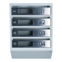 Mailbox for 4 apartments (YP-04-D gray stainless steel)