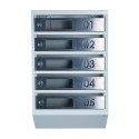 Mailbox for 5 apartments (YP-05-D gray stainless steel)