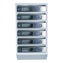 Mailbox for 6 apartments (YP-06-D gray stainless steel)