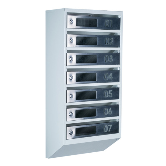 Mailbox for 7 apartments (YP-07-D gray stainless steel)
