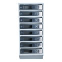 Mailbox for 8 apartments (YP-08-D gray stainless steel)