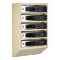 Mailbox for 5 apartments (YP-05-D beige stainless steel)