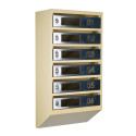 Mailbox for 6 apartments (YP-06-D beige stainless steel)
