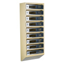 Mailbox for 9 apartments (YP-09-D beige stainless steel)