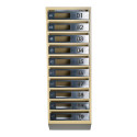 Mailbox for 10 apartments (YP-10-D beige stainless steel)