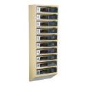 Mailbox for 10 apartments (YP-10-D beige stainless steel)