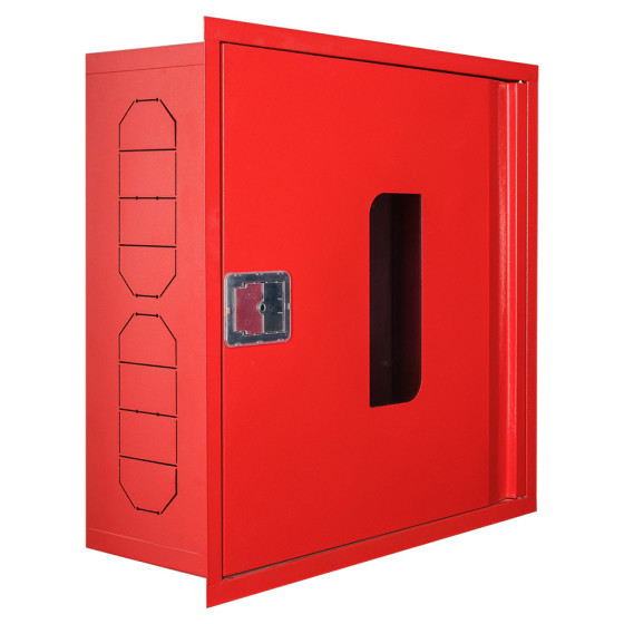 Fire cabinet ShP-VS 60/60 black (built-in, red, window, 600x600x230)