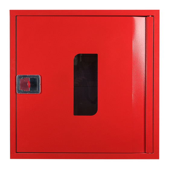 Fire cabinet ShP-VS 60/60 black (built-in, red, window, 600x600x230)