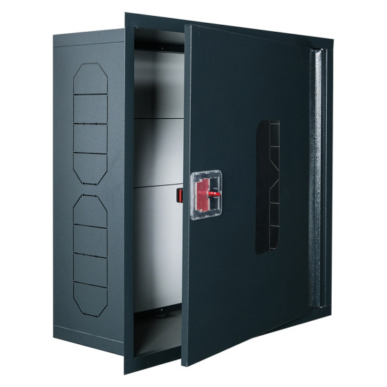 Fire cabinet ShP-B 60/60 BV (built-in, anthracite, window, 600x600x230)