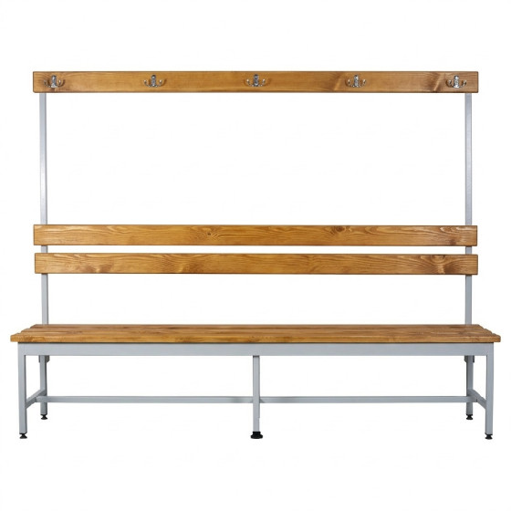 Dressing room bench with hanger, one-sided (LG-4-2000)
